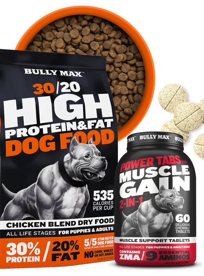 Bully Max Dog Food (40 lbs.) & Muscle Building Tablets Bundle Best Buy