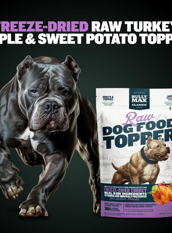 Freeze-Dried Raw Dog Food Toppers Turkey Flavor Free shipping